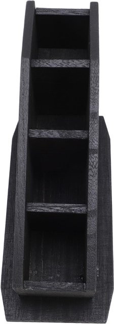 Koogeelife Nagelkunst Werkzeug Organizer aus Holz in Schwarz als Aufbewahrung und Make-up Pinselhalter für Heim und Salon - Bild 1