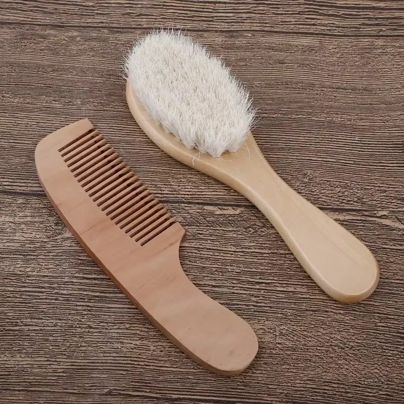 Baby Holz Haarbürste und Kamm für Neugeborene und Säuglinge - Bild 2