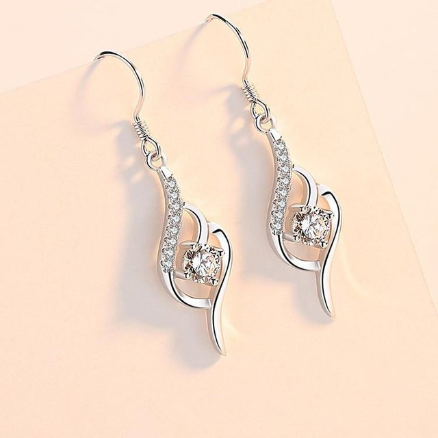 Lucky Star Jewelry Ohrringe, 999 Silber, Weiß, Zirkonia, Damen - Bild 1