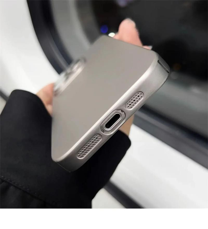 Tuiying002 Ultradünne Matte TPU Hülle mit Glas Kamera Schutz für iPhone, Grau - Bild 2