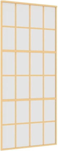 vidaXL Schiebetür in Gold aus mattem ESG-Glas und Aluminium, B: 90 cm, H: 205 cm - Bild 1