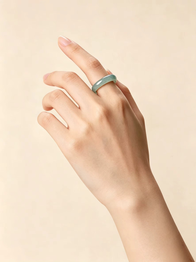 Pinannie Ring, Blauer Jadeit, Damen - Bild 4