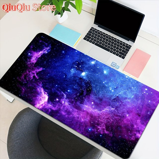 Potdemiel Gaming-Mauspad Dreamy Purple Sky in Lila mit rutschfester Gummibasis und genähten Kanten - Bild 1