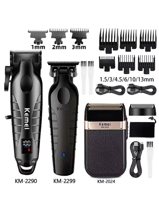 Kemei Haarschneidemaschine, Akku-Rasierer, Schwarz, Unisex - Bild 5