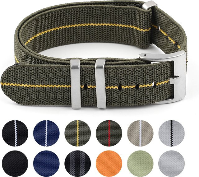onthelevel Uhrenarmband Nylon, Textil/NATO, Herren, Schwarz - Bild 1