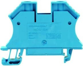 Weidmüller Durchgangsklemme WDU 16N, Farbe Blau, B/T/H: 6,0 x 1,2 x 4,7 cm - Bild 1