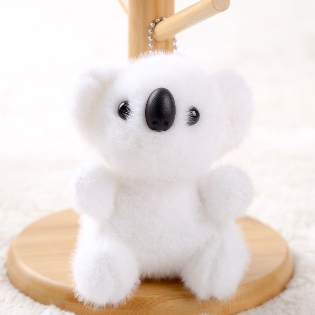 Koala Puppenanhänger Schlüsselanhänger, Plüschtier, Weiß - Bild 1