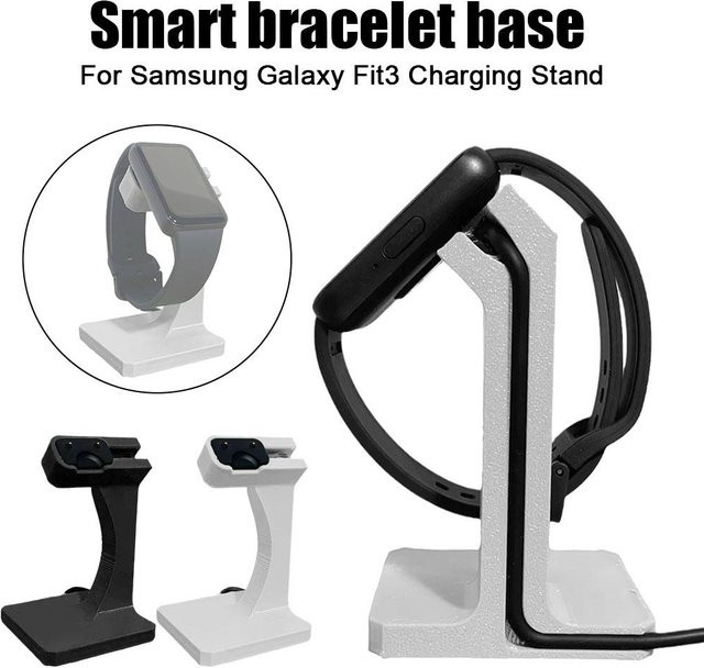 Samsung Galaxy Fit 3 Ladestation und Halter in Schwarz mit integriertem Kabelmanagement - Bild 1