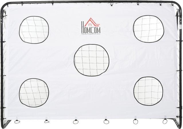HOMCOM Fußballtor, Metall, Weiß und Schwarz - Bild 1