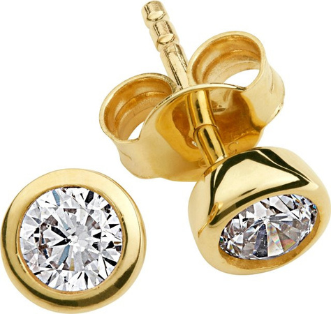 heine Ohrstecker 375 Gold, Zirkonia, Unisex