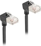 Delock RJ45 Patchkabel CAT 6a S/FTP Ethernet LAN Slim 90 Grad gewinkelt Schwarz Länge: 1,00 m - Bild 2