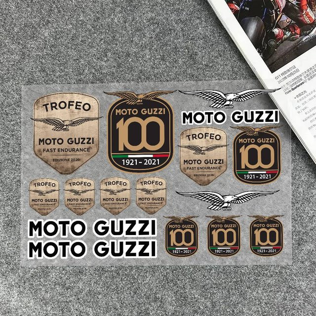 M-Moto G-Guzzi Vinyl-Aufkleber für Motorrad, Auto und Laptop, Breite: 20,0 cm, Höhe: 20,0 cm - Bild 1