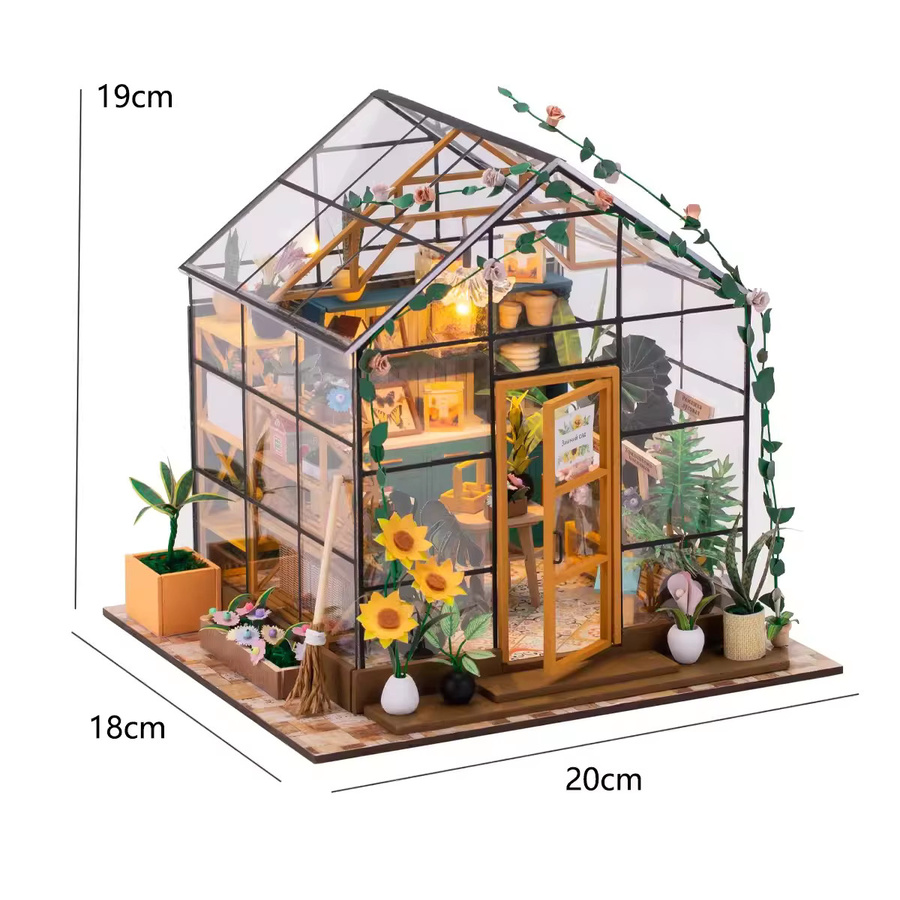DIY Puppenhaus 3D Miniatur, mit LED Licht, Gebäude Modell Spielzeug - Bild 3