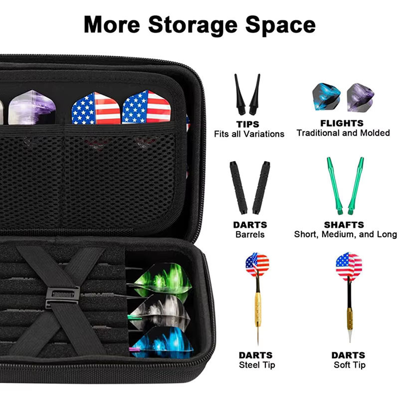 JETTING Dartetui in Schwarz als Aufbewahrungsorganisator für 12 Darts mit Stahl- und Soft-Tips - Bild 4