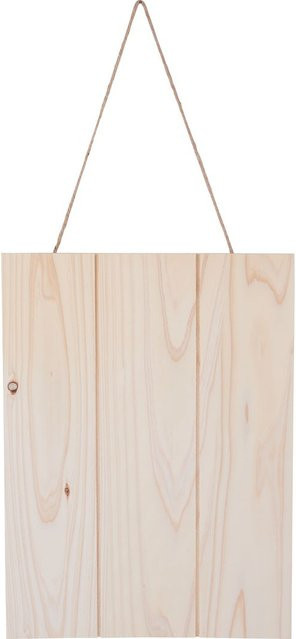 VBS Deko-Holzplatte aus Kiefernholz mit Aufhängung in Beige, Breite: 30 cm, Höhe: 40 cm - Bild 1