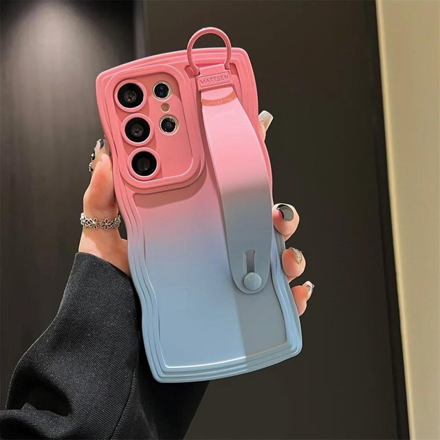 Farbverlauf Wellenarmband Schutzhülle für Samsung Galaxy S26 Ultra S25 S24 S23 S22 Ultra S24 FE S26 Plus A55 A36 A35 A53 5G in Multicolour - Bild 1
