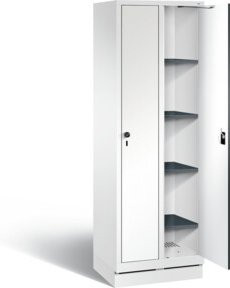 C+P Wäsche-Spind Evolo in Weiß mit Front Dekor, H 180 cm x B 61 cm x T 50 cm - Bild 1