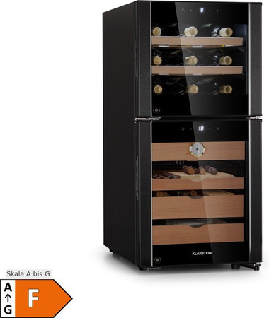Klarstein El Dorado 89 Humidor und Weinkühlschrank mit Touch-Display und LED, 89 l