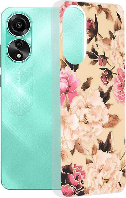 Techsuit Handyhülle für Oppo A78 4G in Beige mit Marble Design - Bild 1