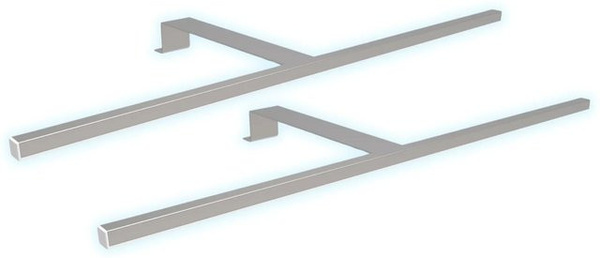 kalb LED Aufbauleuchten 2er Set Silbergrau, Schrankbeleuchtung aus Aluminium, Neutralweiß, Länge: 60 cm
