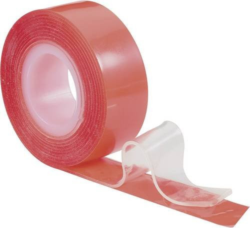 TOOLCRAFT Doppelseitiges Klebeband Rot, Länge: 1,5 m, Breite: 19 mm - Bild 1