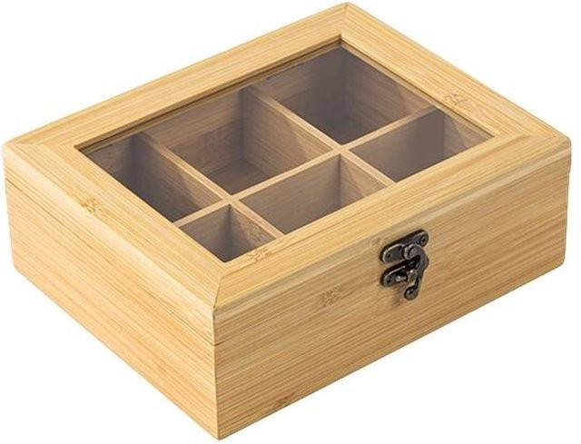 HI Bambus-Teebox in Natur Beige - Bild 1