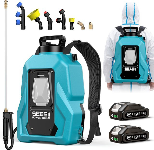 Seesii Elektrischer Lithium-Rucksacksprüher 20L Hochdruck-Sprühgerät in Türkis - Bild 1