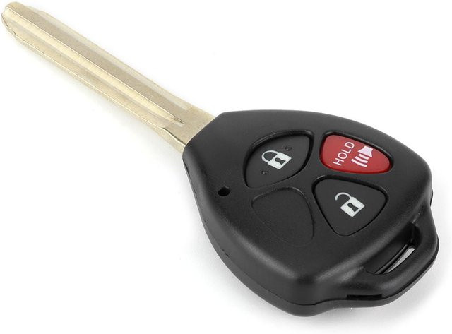 Autoschlüsselhülle Fob Gehäuse Ersatz Zubehör passend für Toyota RAV4, 3 Tasten, beige - Bild 1