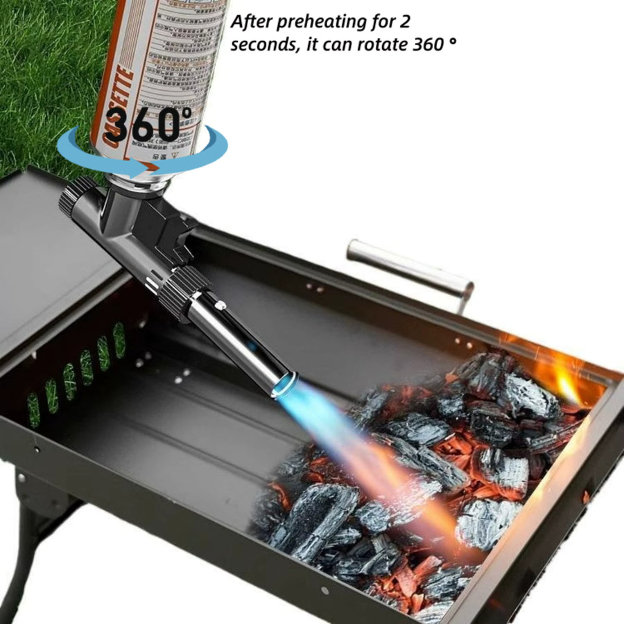 YDONGTLOGY Butan-Fackel Gasbrenner mit Flammeneinstellung aus ABS-Material für Camping, Kochen und Backen - Bild 3