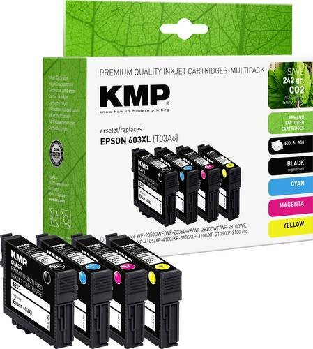 KMP Tintenpatronen Multipack CMYK kompatibel mit Epson 603XL T03A6 T03A1 T03A2 T03A3 T03A4 - Bild 1