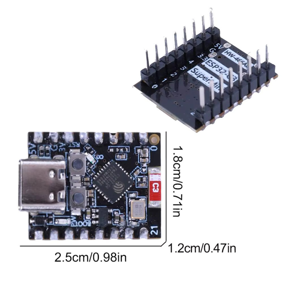 ESP32-C3 Super Mini Entwicklung Board mit WiFi und Bluetooth in Schwarz, kompatibel mit Arduino - Bild 4