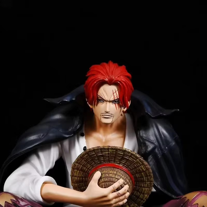 Bandai One Piece King GK Anime-Statue Rothaariger Vier-Könige-Shanks, Actionfigur, Sitzende Pose - Bild 2