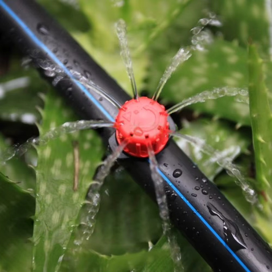 Einstellbare Bewässerung Tropfer Sprinkler mit Flow Control in Rot, 100 Stück - Bild 2