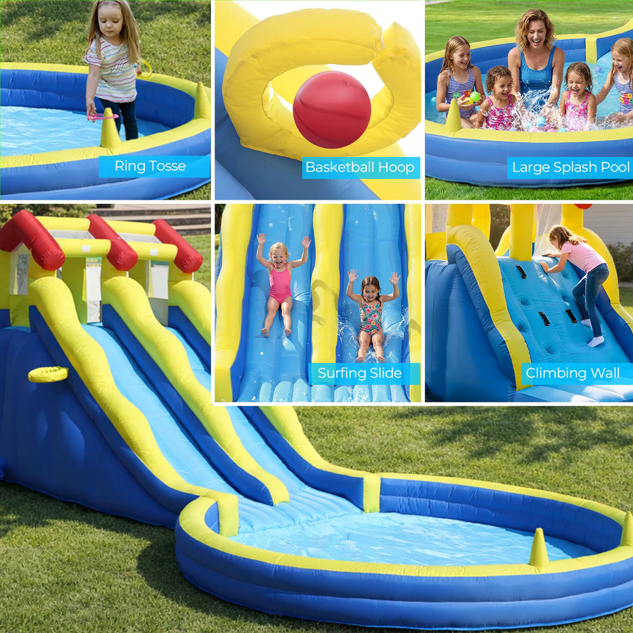 RTS inflatable Aufblasbare Hüpfburg-Wasserrutsche, Bunt / Mehrfarbig, ab 2 Jahren - Bild 4