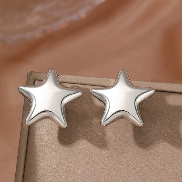 Lucky Star Jewelry Ohrstecker Edelstahl, Silber, Zirkonia, Damen - Bild 1