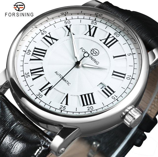 Forsining Armbanduhr, Automatik, Leder, Herren, Roségold - Bild 1