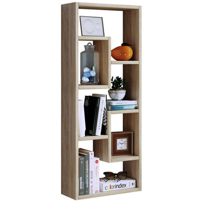 VCM Wandregal Vilota aus Holzwerkstoff in Braun, H x B x T: 92 x 36 x 15 cm - Bild 3