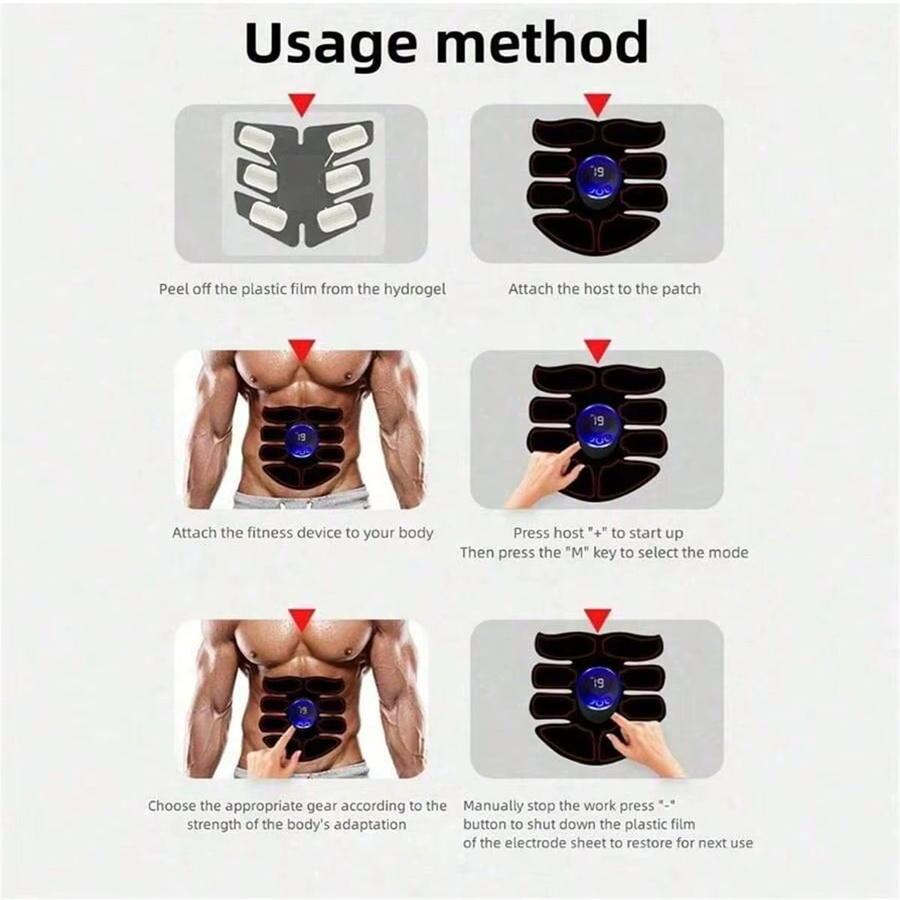 emsa EMS Abs Stimulator Intelligentes drahtloses Fitnessgerät für Bauch, Arme und Beine in Schwarz - Bild 5