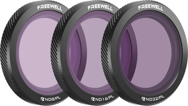 Freewell Magnetic Hybrid Filter Set Bright Day für DJI Neo, 3er-Pack, Schwarz - Bild 1
