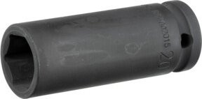 Gedore RED Schlagschrauber-Steckschlüsseleinsatz R63002015, 1/2 Zoll Antrieb, 12,5 mm, 6-kant, schwarz, Edelstahl - Bild 2