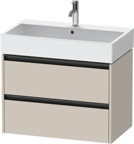 Duravit Waschtischunterschrank Ketho.2 in Taupe Matt mit 2 Schubladen, wandhängend, B: 78,4 cm, T: 46,0 cm, H: 54,9 cm - Bild 1