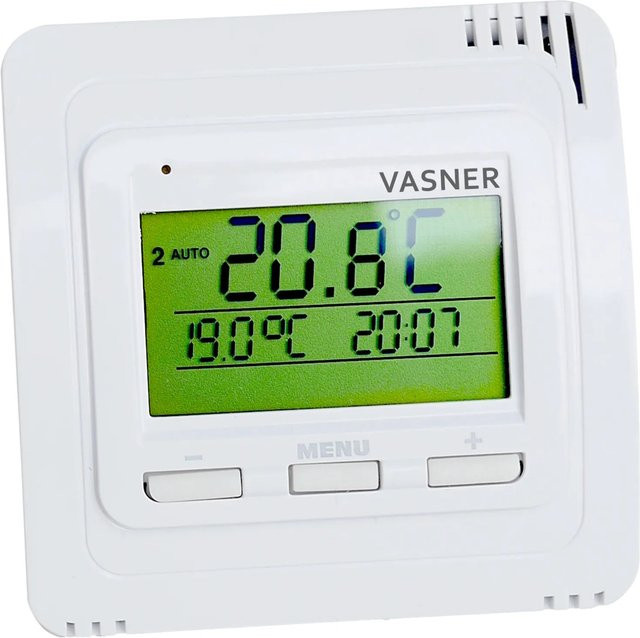 Vasner Funkthermostat-Sender VFTB mit Display in Weiß für VUP und VAP Empfänger - Bild 1