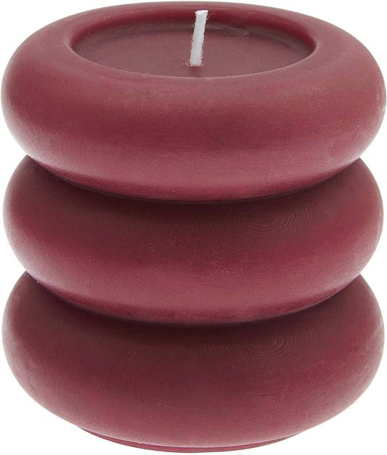 Rico Design Stumpenkerze Ring Dunkelrot aus Paraffin - Bild 1