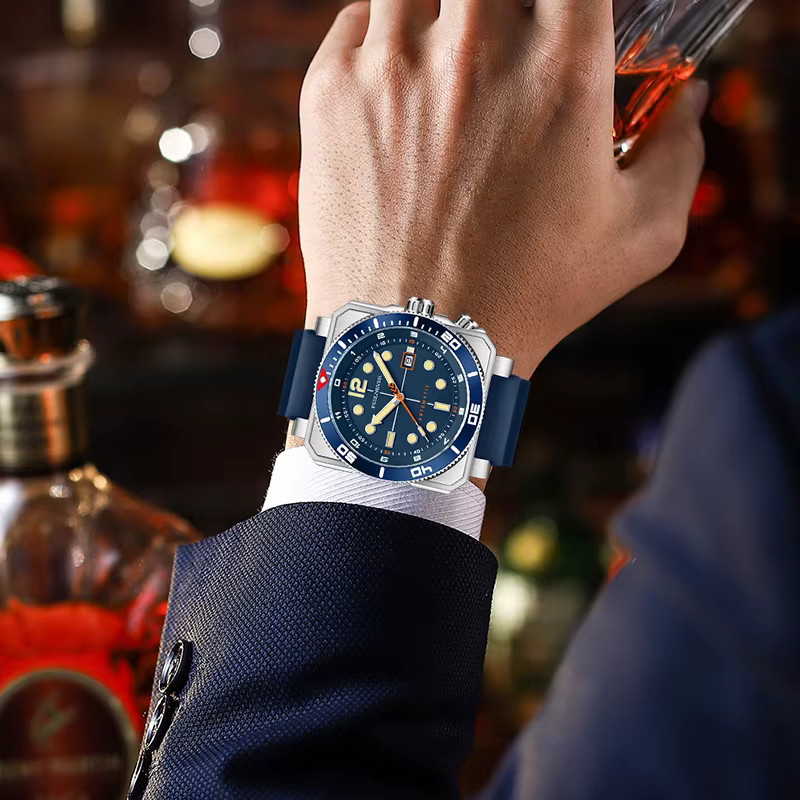 FeelNever Armbanduhr Automatik, Edelstahl, Grün, Herren - Bild 5