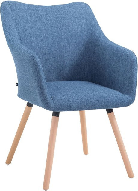 TPFLiving Besucherstuhl Coyo Two mit Stoffbezug und Buchenholzgestell in Blau, B/T/H: 62,5 x 61,0 x 90,0 cm - Bild 1