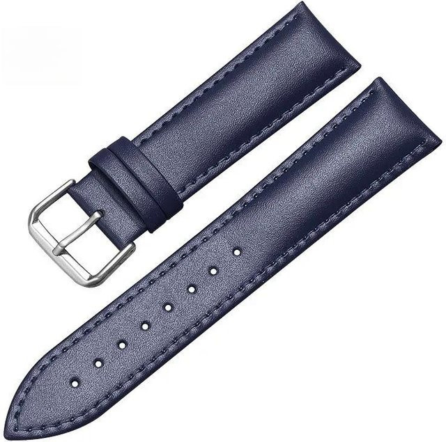 Foucsontop Uhrenarmband Leder, Blau, Unisex, 14 mm - Bild 1