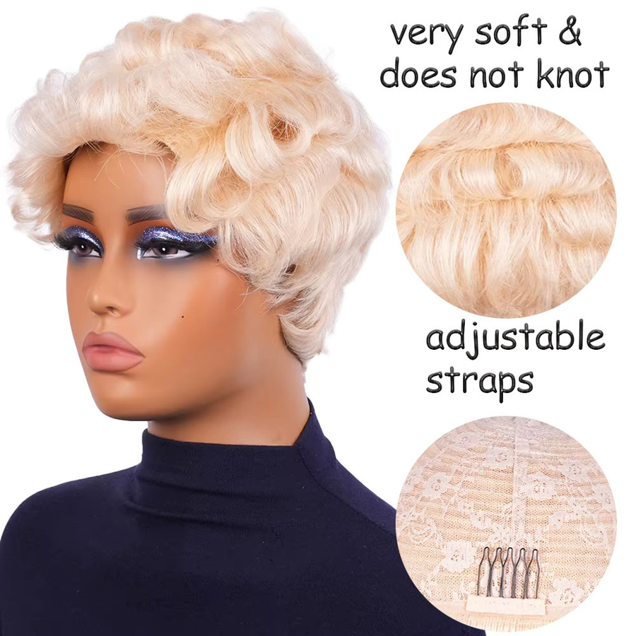 OYM HAIR Afro-Puff Perücke aus brasilianischem Remy-Echthaar, Damen - Bild 4