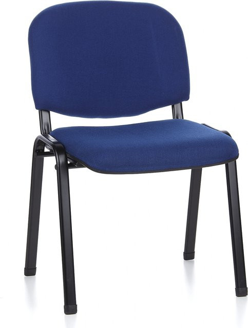 hjh OFFICE Vierfußstuhl XT 600 SW in Schwarz mit Stoffbezug und Stahlgestell - Bild 1