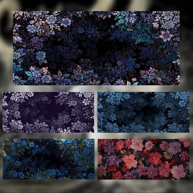 Art Nature F-Flower Gaming-Mauspad in Multicolour mit genähten Kanten und verdickter Schreibtischunterlage für deinen PC - Bild 1