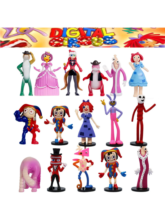 Bandai Zirkus-Digital-Anime-Figuren Ragatha/Jax/Pomni, Actionfiguren, 8-teiliges Set - Bild 3